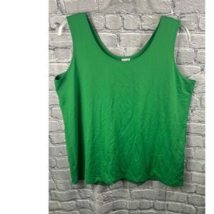 Chico's Microfiber Contemporary Tank Top‎ Size 4 (XXL) Amazon Green   NEW